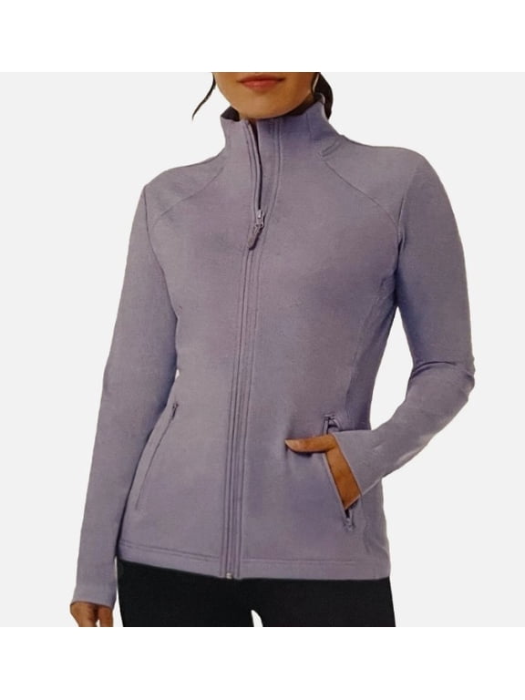 Cool Ladies Active Mock Neck Full Zip Jacket Large