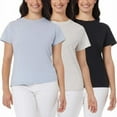 thumbnail image 1 of 32 Degrees Cool Ladies' Ultra Soft Cotton Blend Tee, 3-Pack New with box/tags, 1 of 4