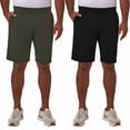 thumbnail image 1 of 32 Degrees Cool Men's 2 Pack Comfort Active Performance Shorts, Black / Green XL, 1 of 2