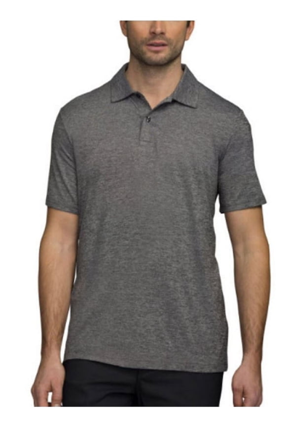 Cool Men's Short Sleeve Polo Shirt (Heather Dark Grey, Medium)