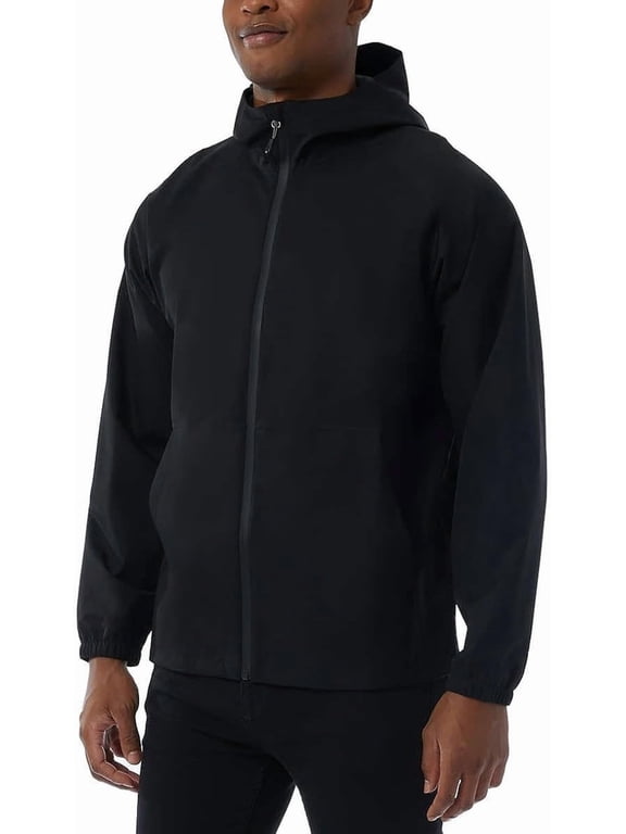 Unisex Rain Jacket, Black, Men's Medium/Women's Large