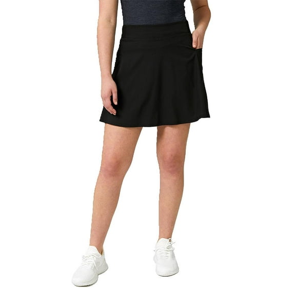 32 Degrees Cool Women's Flyweight Pull-On Skort with Mesh Liner and 2 Side Pockets – Flared Fit