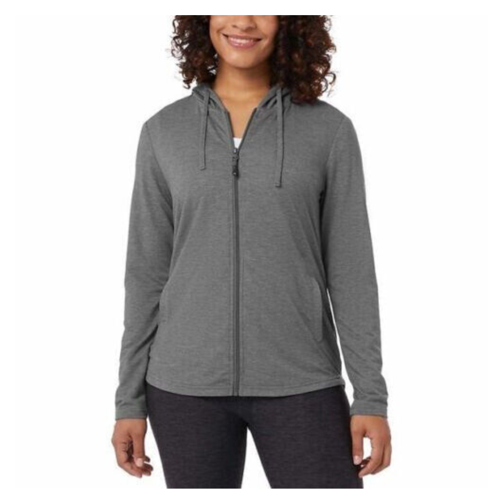 32 Degrees Cool Women's Full Zip Sweater Hoodie, Dark Grey Hthr, XL -  Walmart.com