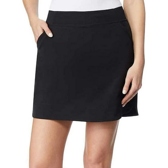 32 Degrees Cool Women's High Rise Mini Stretch Pull On Skort Black Medium NWT