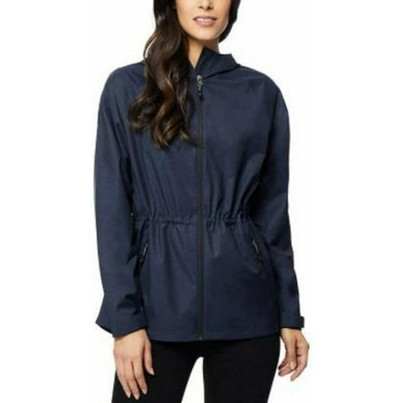 32 Degrees Cool Women's Hooded Anorak Jacket Size: Medium, Color: Catamaran Navy Melange