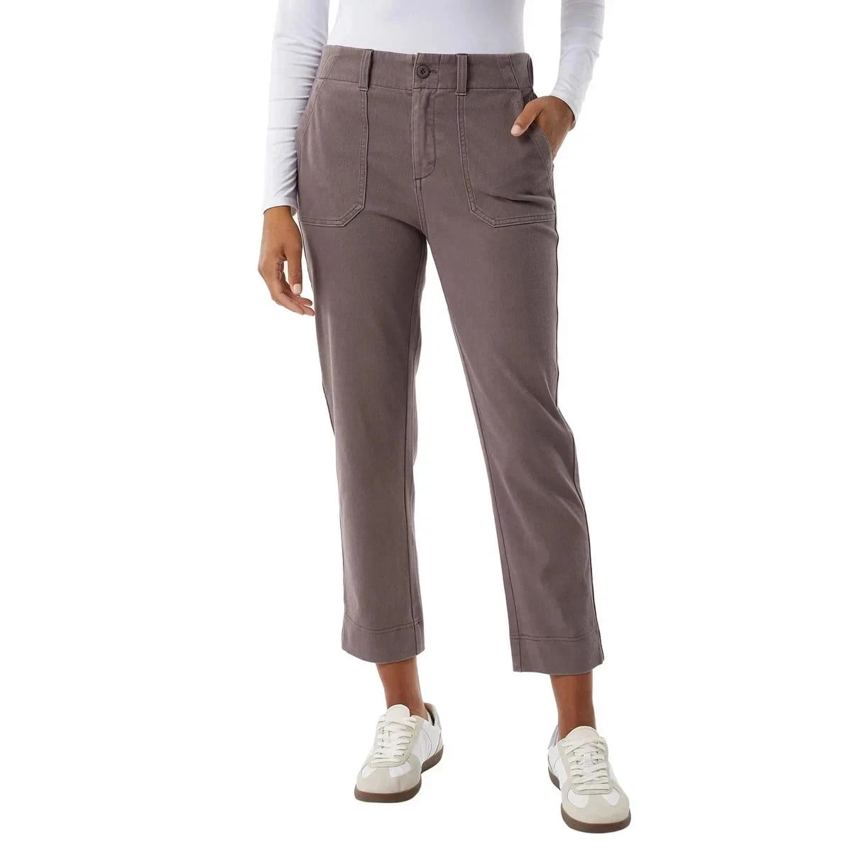 32 Degrees Ladies' Stretch Linen Blend Pant - Medium, Dark Indigo, Drawstring Waist