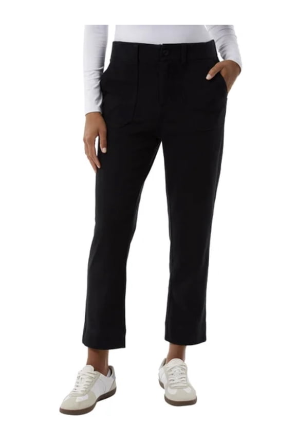 Cool Women's Stretch Twill Ankle Length Cropped Pant (US, Alpha, X-Large, Regular, Regular, Black)