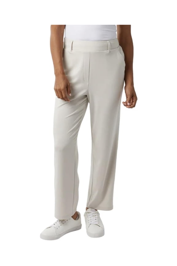 Cool Women's Stretch Twill Pull On Pant with Pockets (US, Alpha, Small, Regular, Regular, Cream)