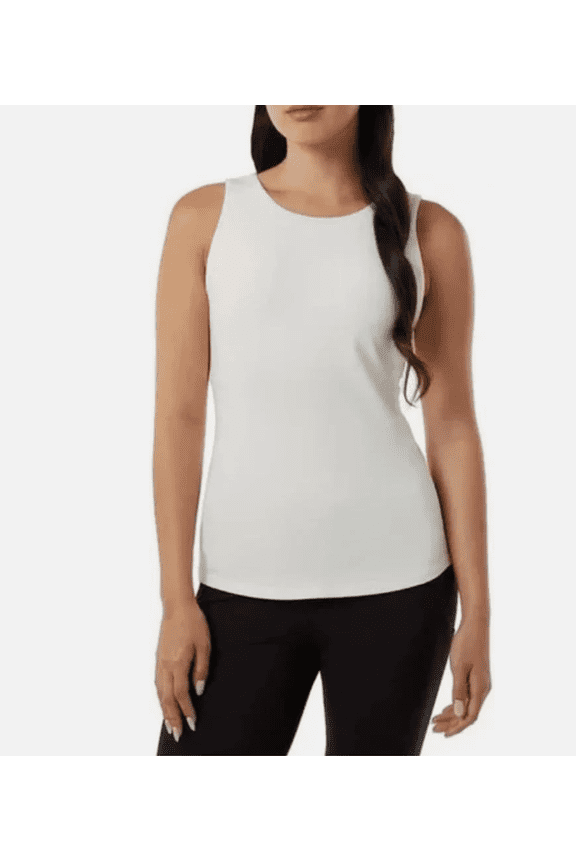 Cool Women's Tank with Built in Bra, Cream, Large