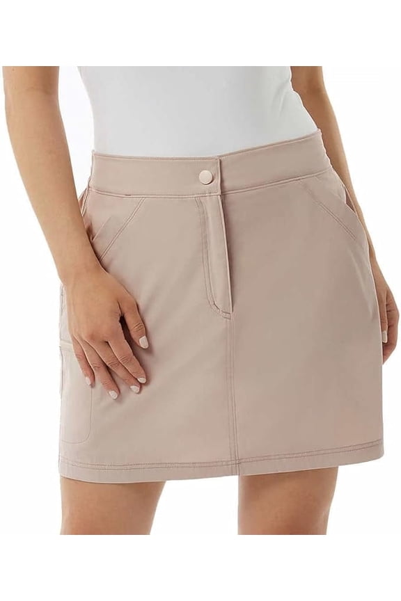 Cool Womens Lightweight Tech Skort Beige Marble XXL