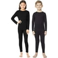 thumbnail image 1 of 32 Degrees Heat Kids Long Sleeve Crew Neck & Legging Set Black Large 2 Piece Set, 1 of 4