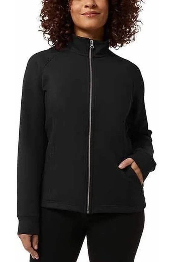 Heat Ladies' Long Sleeve Full-Zip Jacket Black XL