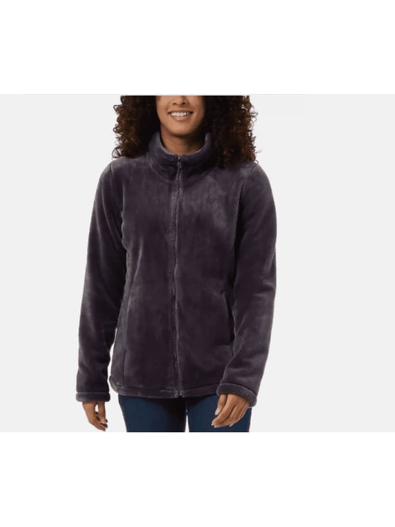 Women's Full Zip, Soft & Cozy Plush Faux Fur Jacket (Excalibur, XXL)