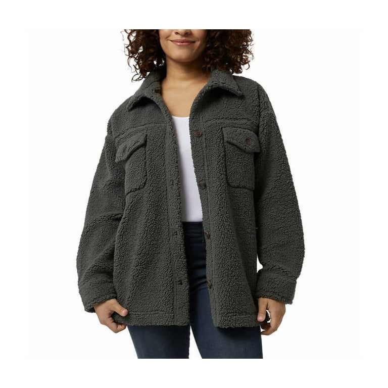32 Degrees Heat Ladies' Size XL/XXL, Sherpa Cozy Shirt Jacket