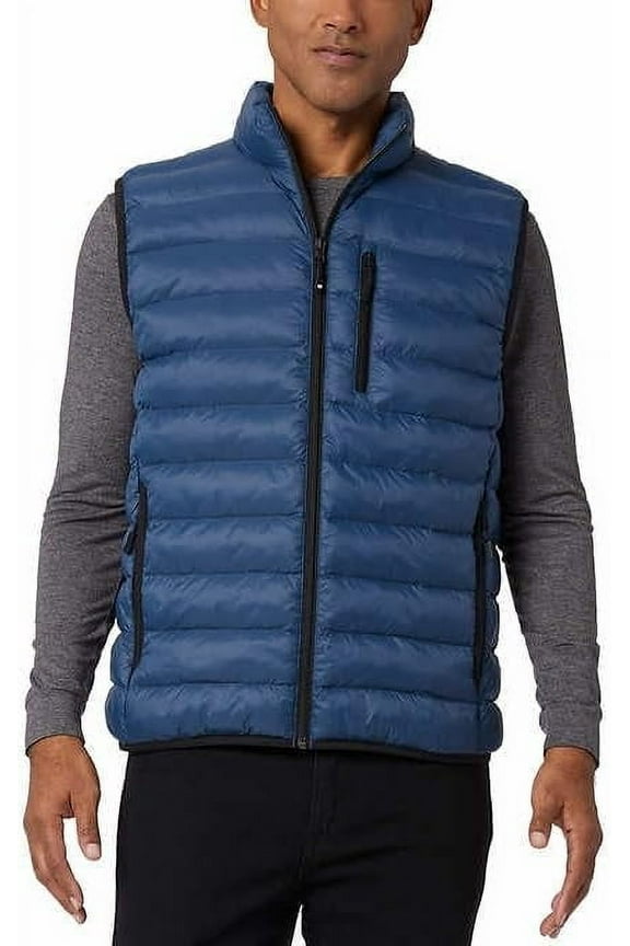 Heat Mens Lightweight Down Alternative Vest (Blue,S)