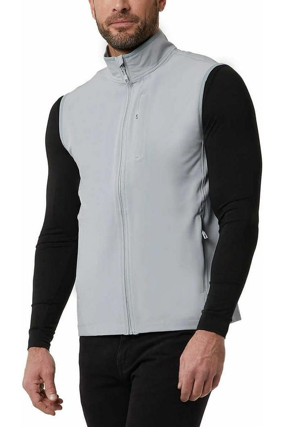 Heat Mens Midweight Tech Vest (US, Alpha, XX-Large, Regular, Regular, Gray)