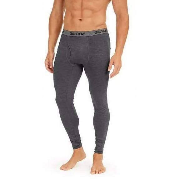 32 Degrees Heat Plus Extra Warm Mens 1 Pair of Leggings (Black, Large)