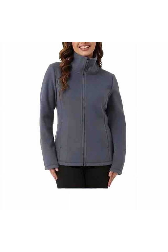 Heat Women's Brushed Faux-Wool Jacket (Blue, XX-Large)