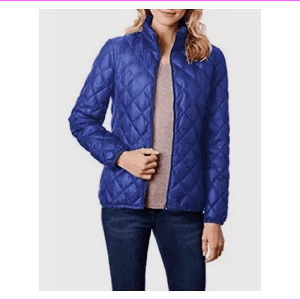 32 Degrees Heat Women s Down Packable Purple Zip Jacket Purple Shine Melange M