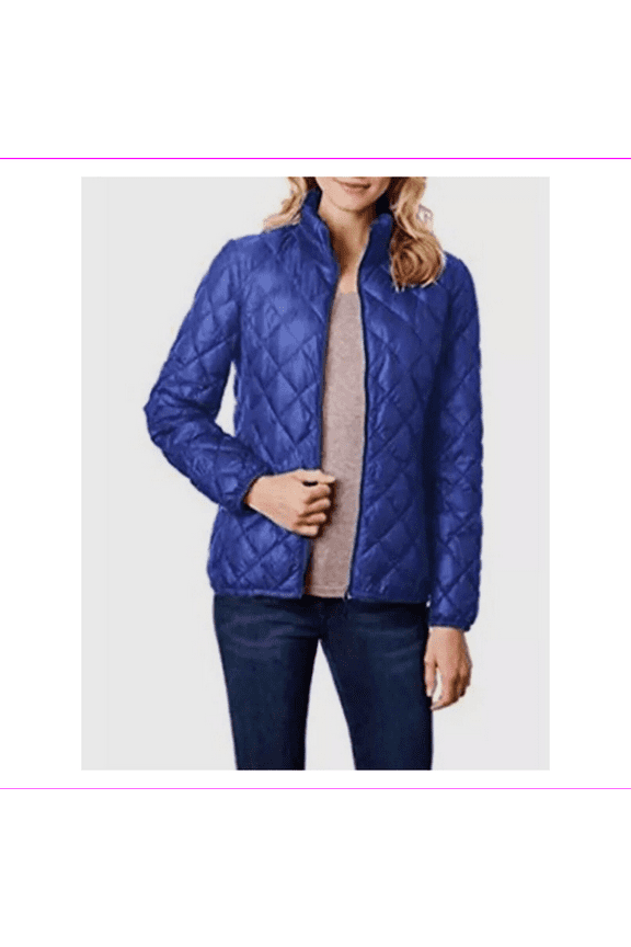 Heat Women's Down Packable Purple Zip Jacket M/Purple Shine Melange