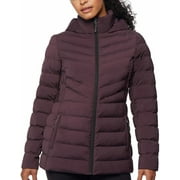 32 Degrees Heat Women's Hooded 4-Way Stretch Jacket(Acai Berry Small)
