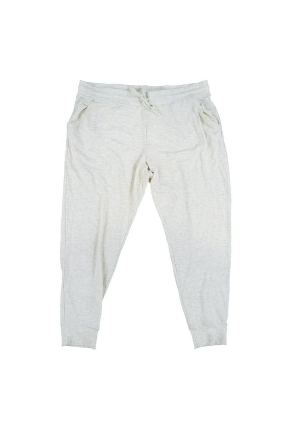 Heat Women's Jogger Sweatpants Pockets Drawstring White X-Large New