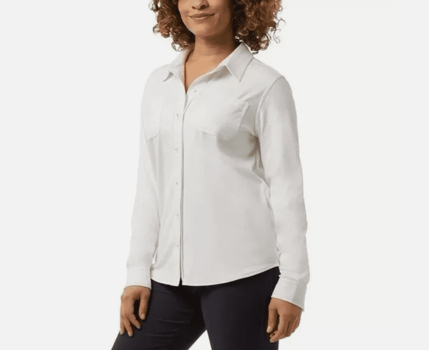 32 Degrees Heat Women's Long Sleeve Fleece Shirt Cream, Medium