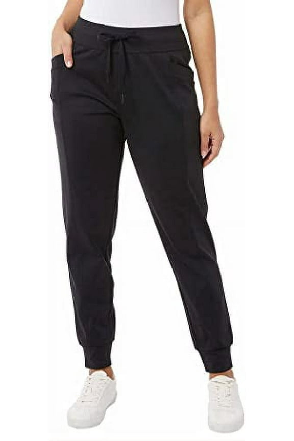 Heat Women's Tech Fleece Jogger Pants (Black, L)