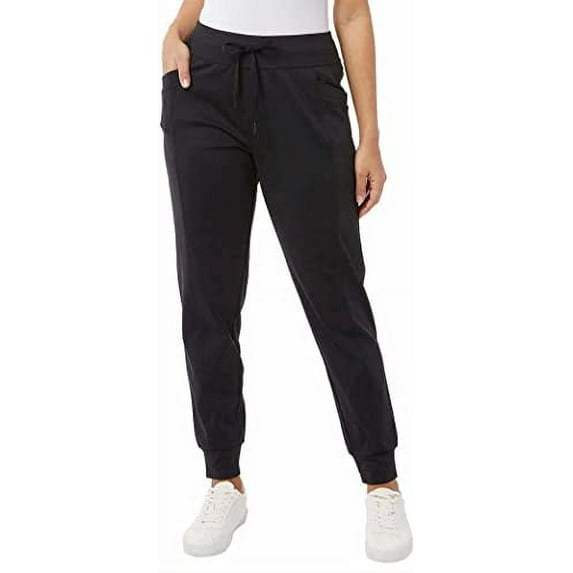 32 Degrees Heat Women's Tech Fleece Jogger Pants (Black, L)