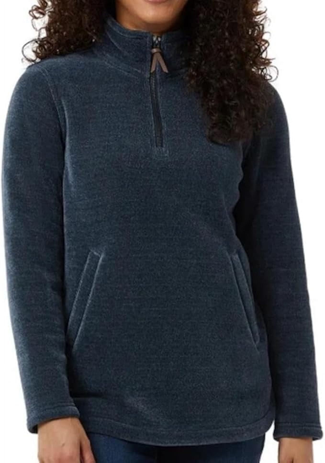 32 Degrees Heat Women's Mock Neck Fleece 1/4 Zip Pullover Sweater