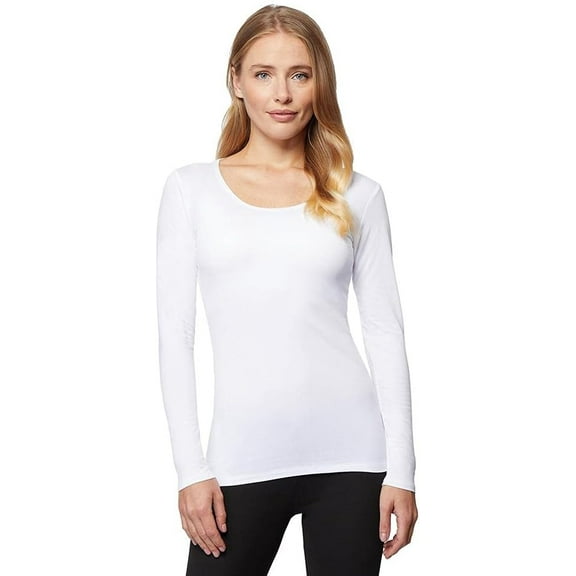 32 Degrees Heat Womens Ultra Soft Thermal Lightweight Baselayer Scoop Neck Long Sleeve Top