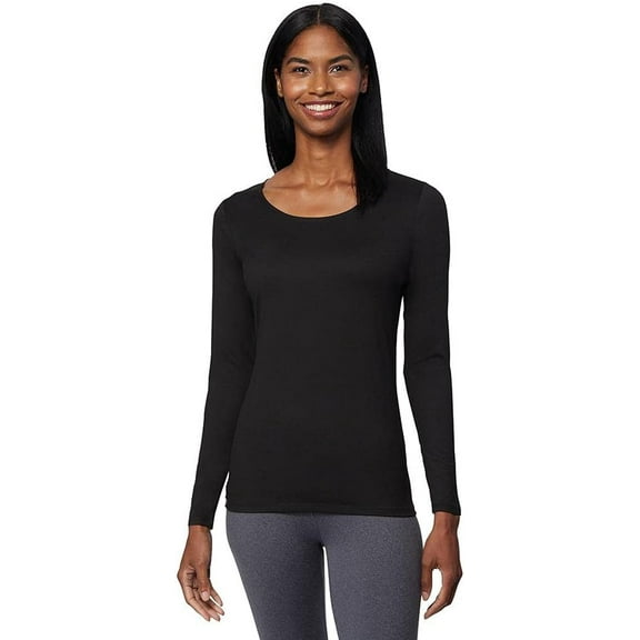 32 Degrees Heat Womens Ultra Soft Thermal Lightweight Baselayer Scoop Neck Long Sleeve Top