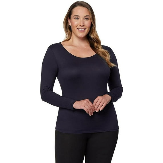 32 Degrees Heat Womens Ultra Soft Thermal Lightweight Baselayer Scoop Neck Long Sleeve Top