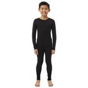 32 Degrees Kid's Heat Base Layer Long Sleeve & Legging Set Black M