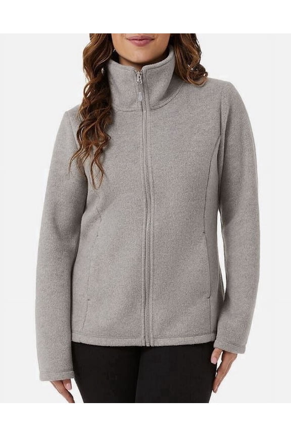 Ladies' Brushed Faux Wool Jacket, Gray XL