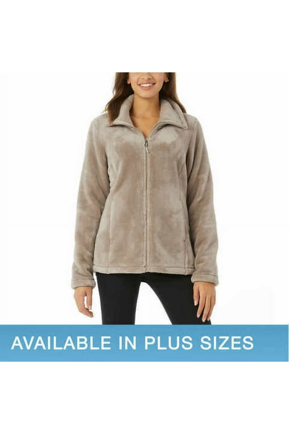 Ladies' Plush Jacket (Tan, XL)