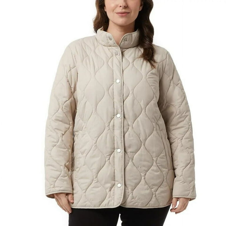 32 Degrees Ladies Quilted Jacket Beige Coconut XXL