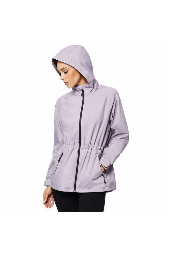 Ladies' Short Anorak Jacket (Purple Ash Melange, Small)