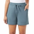 thumbnail image 1 of 32 Degrees Ladies' Side Pocket Shorts (HT Porcelain Blue, Large), 1 of 1