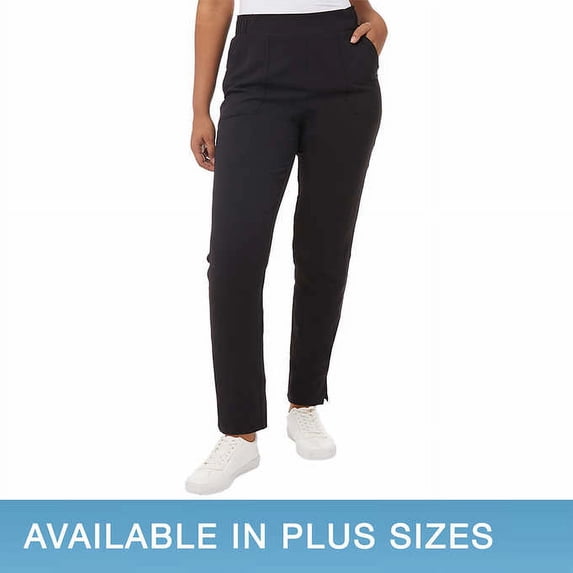 32 Degrees Ladies' Size Large, Lightweight Twill Pull-On Pant, Black
