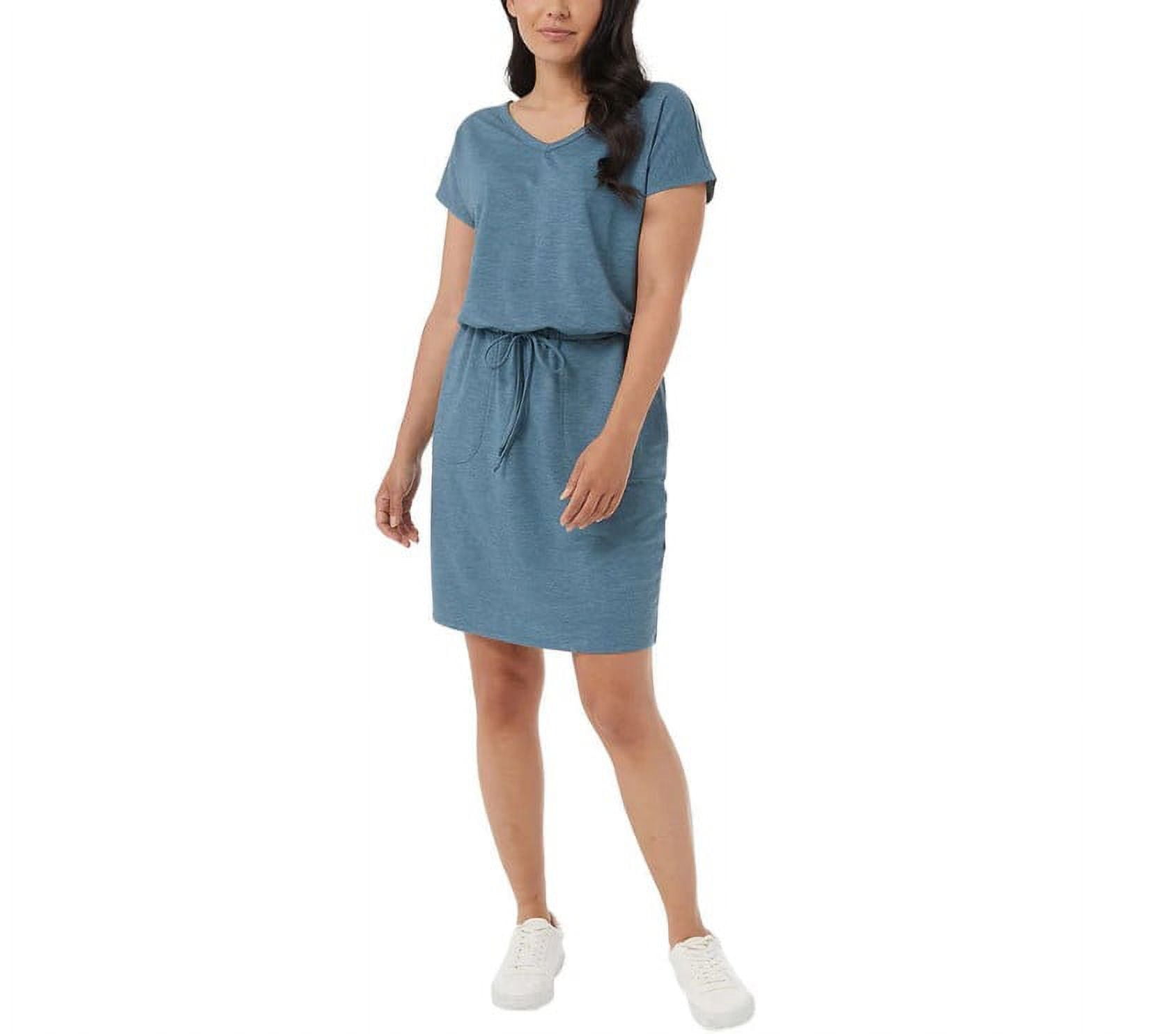 32 Degrees Ladies' Size Medium, Soft Lux Short Sleeve Dress, Blue