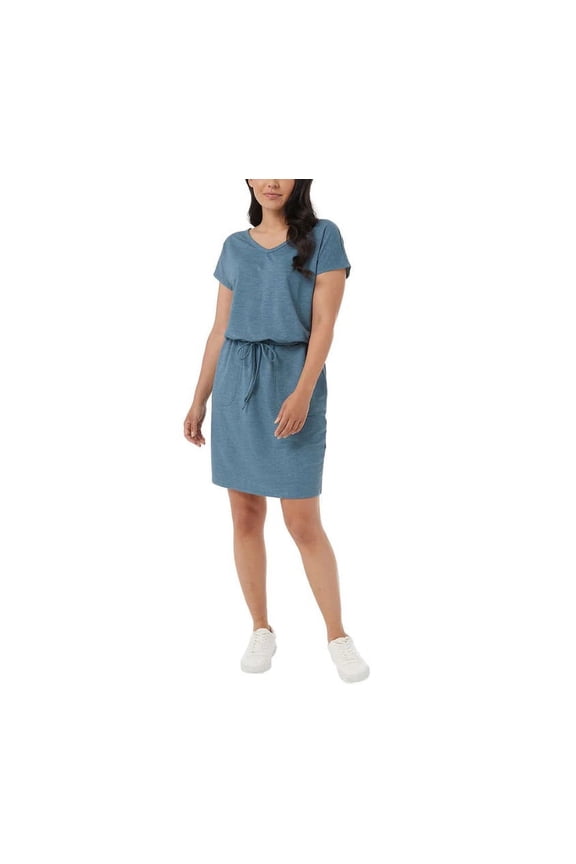 Ladies' Size Medium, Soft Lux Short Sleeve Dress, Blue