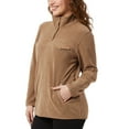 thumbnail image 1 of 32 Degrees Ladies' Snap Fleece Pullover (Wood Smoke, X-Large), 1 of 1