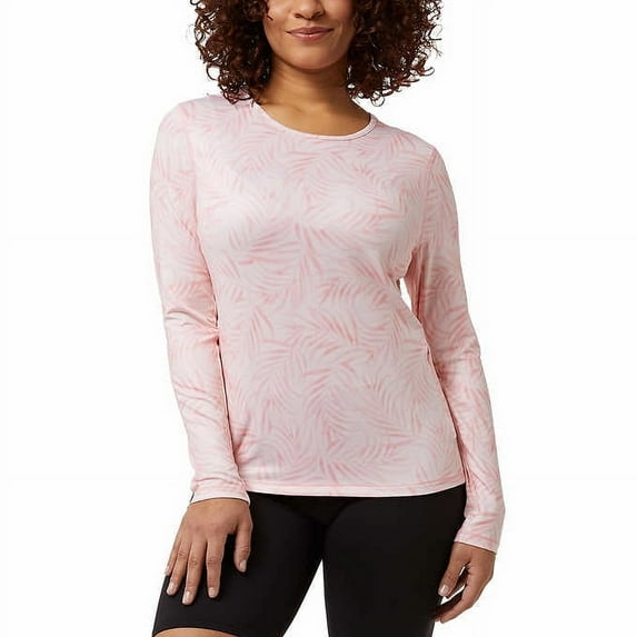 32 Degrees Ladies' Sun Tee Size: M, Color: Pink (Summer Palm)