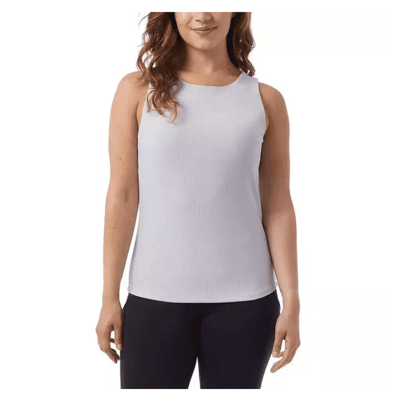 32 Degrees Ladies' Tank with Built in Bra Soft Textured, Pearl Blue, XL