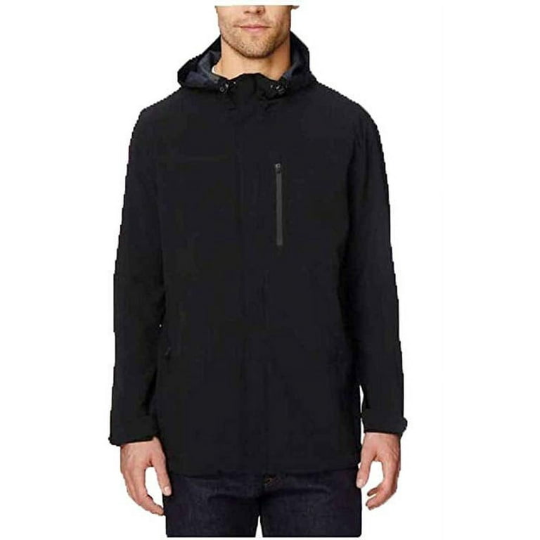 32 Degrees Men Packable Rain Jacket With Hood Waterproof, Black - XXL -  Walmart.com
