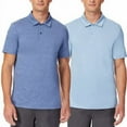 thumbnail image 1 of 32 Degrees Men's 2-Pack Performance Quick Dry Soft Stretch Polo Shirts, Blue XXL, 1 of 4