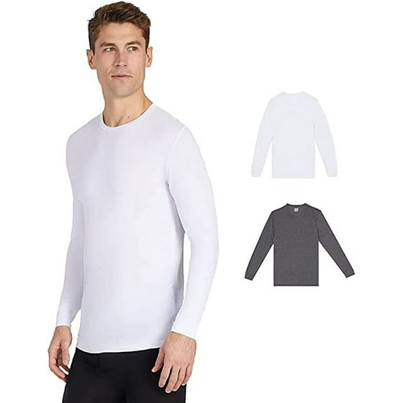 32 Degrees Men's 2-Pack Performance Thermal Baselayer Crewneck Top
