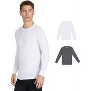 32 Degrees Mens 2-Pack Performance Thermal Baselayer Crewneck Top