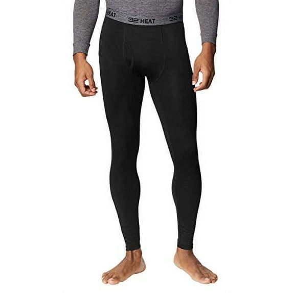 32 DEGREES Men's Heat Pant, 2-Pack (XL, Black/Black)